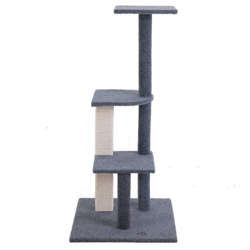 i.Pet Cat Tree 124cm Trees Scratching Post Scratcher Tower Condo House Furniture Wood Steps i.Pet